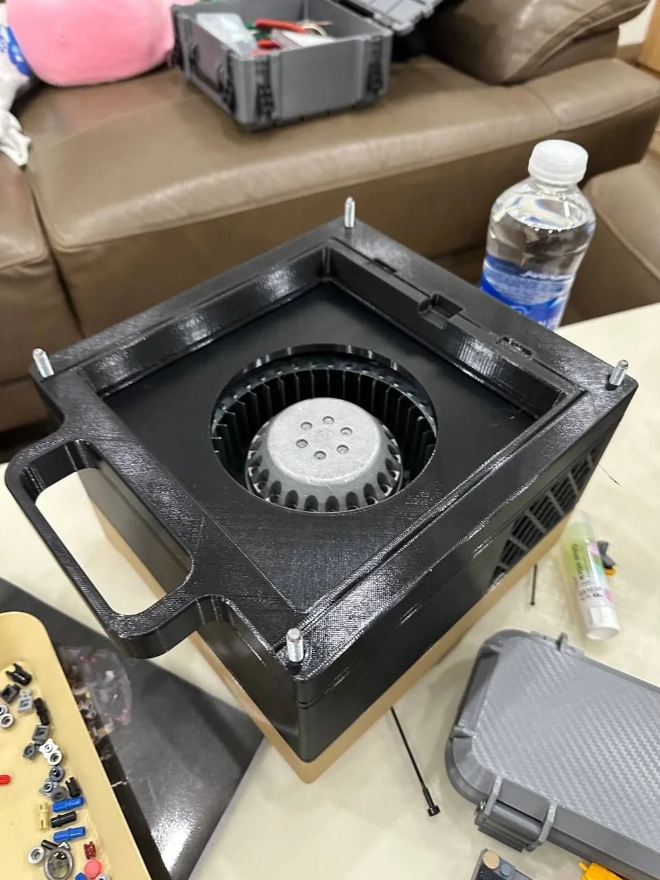 Version 0.3 custom 3D printed monocoque pedicure dust collector